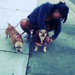 walking Minnie and Reesey
